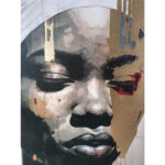 Sienų meno kūrinys WALLY 60x80cm, moteris auksu 1 - Image 2