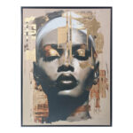 Sienų meno kūrinys WALLY 60x80cm, moteris auksu 2