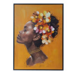 Sienų meno kūrinys WALLY 60x80cm, moteris ir gėlės 1