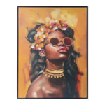 Sienų meno kūrinys WALLY 60x80cm, moteris ir gėlės 2