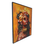 Sienų meno kūrinys WALLY 60x80cm, moteris ir gėlės 2 - Image 3