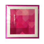 Sienų meno kūrinys WALLY 80x80cm, rožinė spalva, akrilas