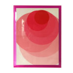 Sienų menas WALLY 60x80cm, rožinis apskritimas, akrilas