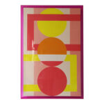 Sienų menas WALLY 80x120cm, abstraktus saulėlydis, akrilas