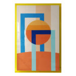 Sienų meno kūrinys WALLY 80x120cm, abstrakti diena, akrilas