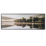 Sienų meno kūrinys WALLY 50x140cm, rūkas ant ežero