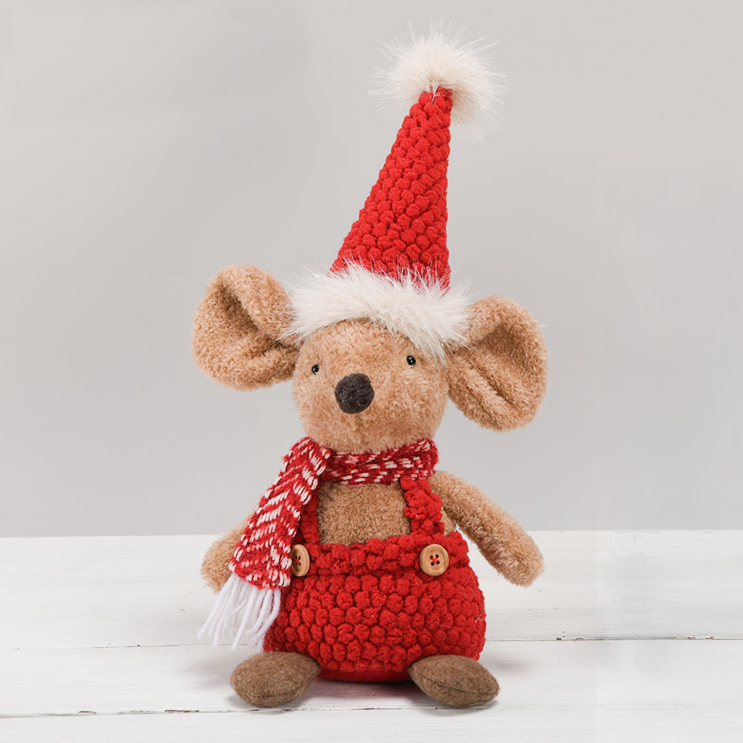 88945 Dekoracija FUN OLIVER H39cm, pelė, raudona - Image 1