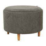 Otomanas / stalas HIRO D56xH42,5 cm, žalias, su dėže ir dėže - Image 3