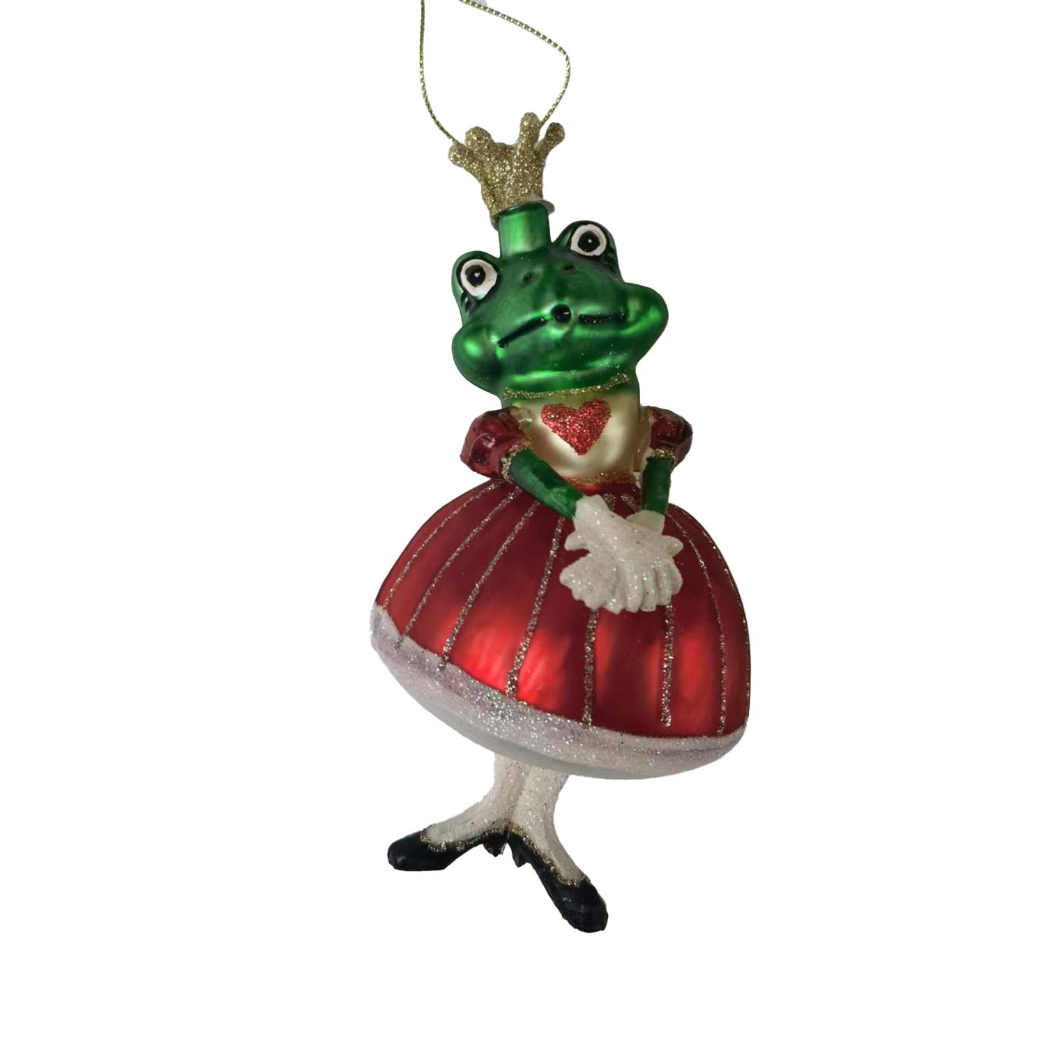 89052 Kalėdinis papuošalas JOY FROG QUEEN 14cm, stiklas - Image 1
