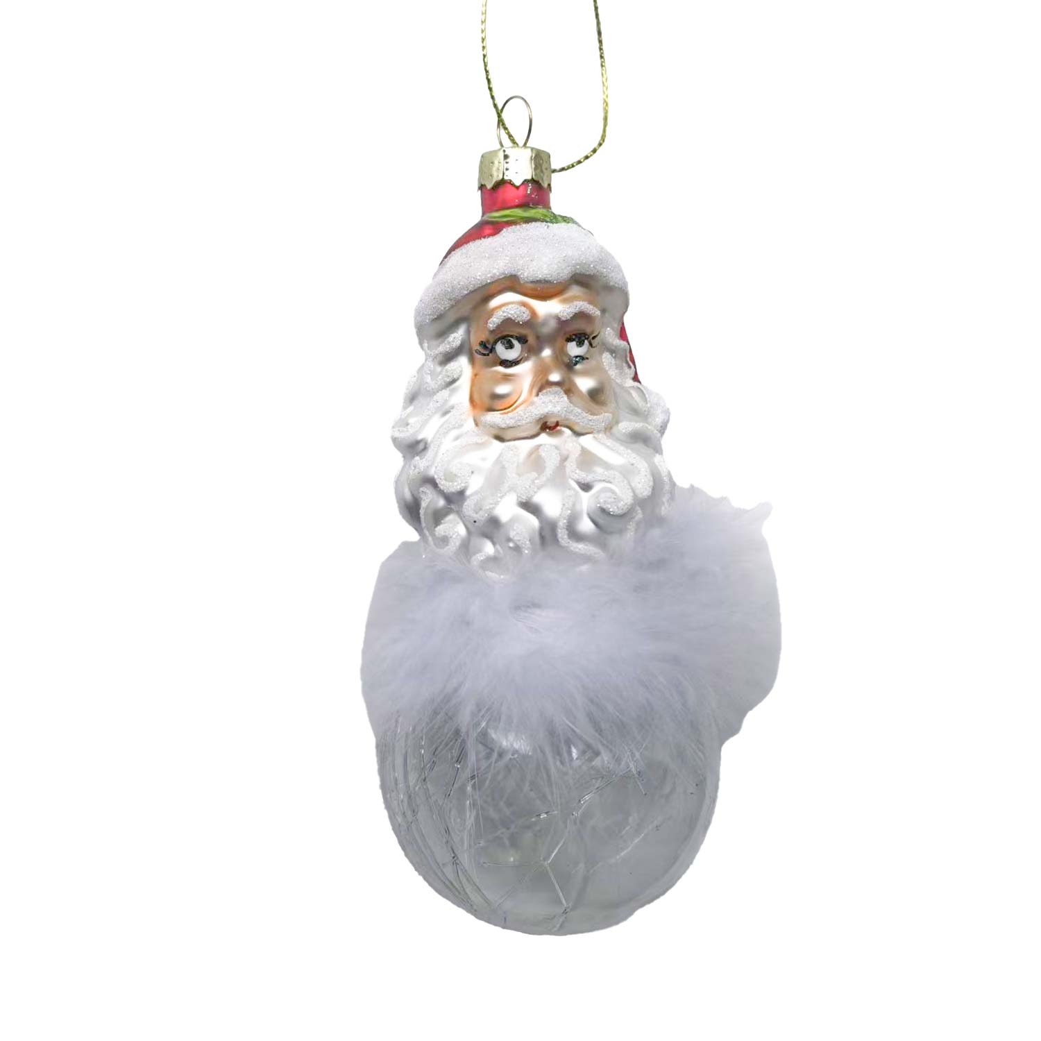 89053 Kalėdinis papuošalas JOY SANTA BALL 14cm, stiklas - Image 1