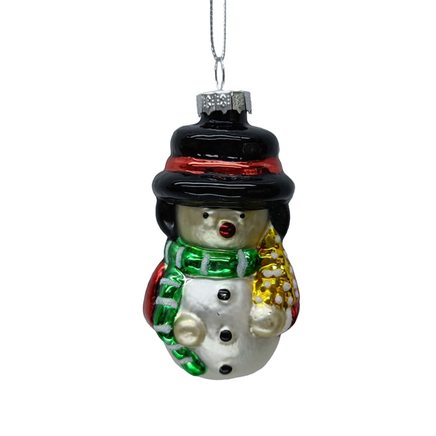 89056 Kalėdinis papuošalas JOY SNOWMAN 8,5 cm, stiklas - Image 1