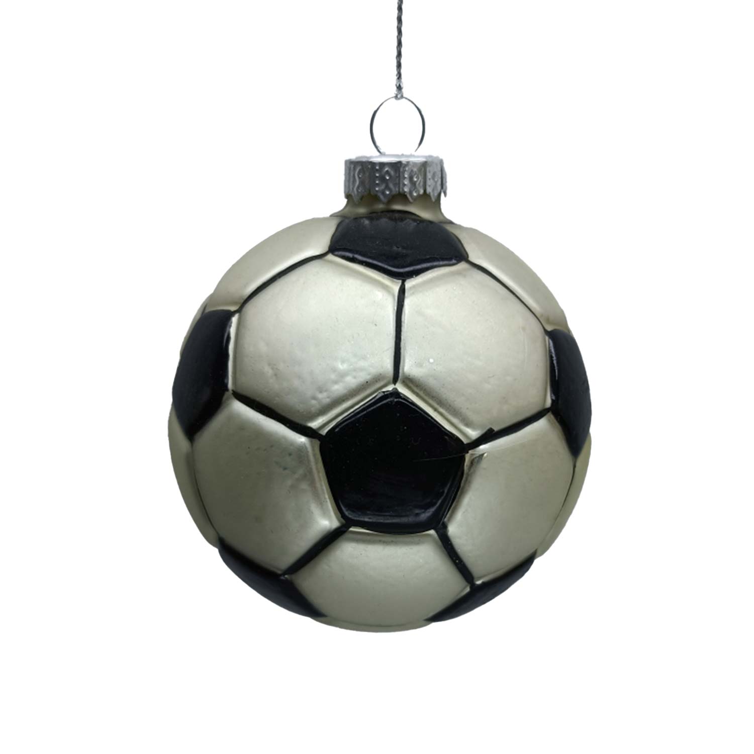 89086 Kalėdinis papuošalas JOY FOOTBALL D7.5cm, stiklas - Image 1