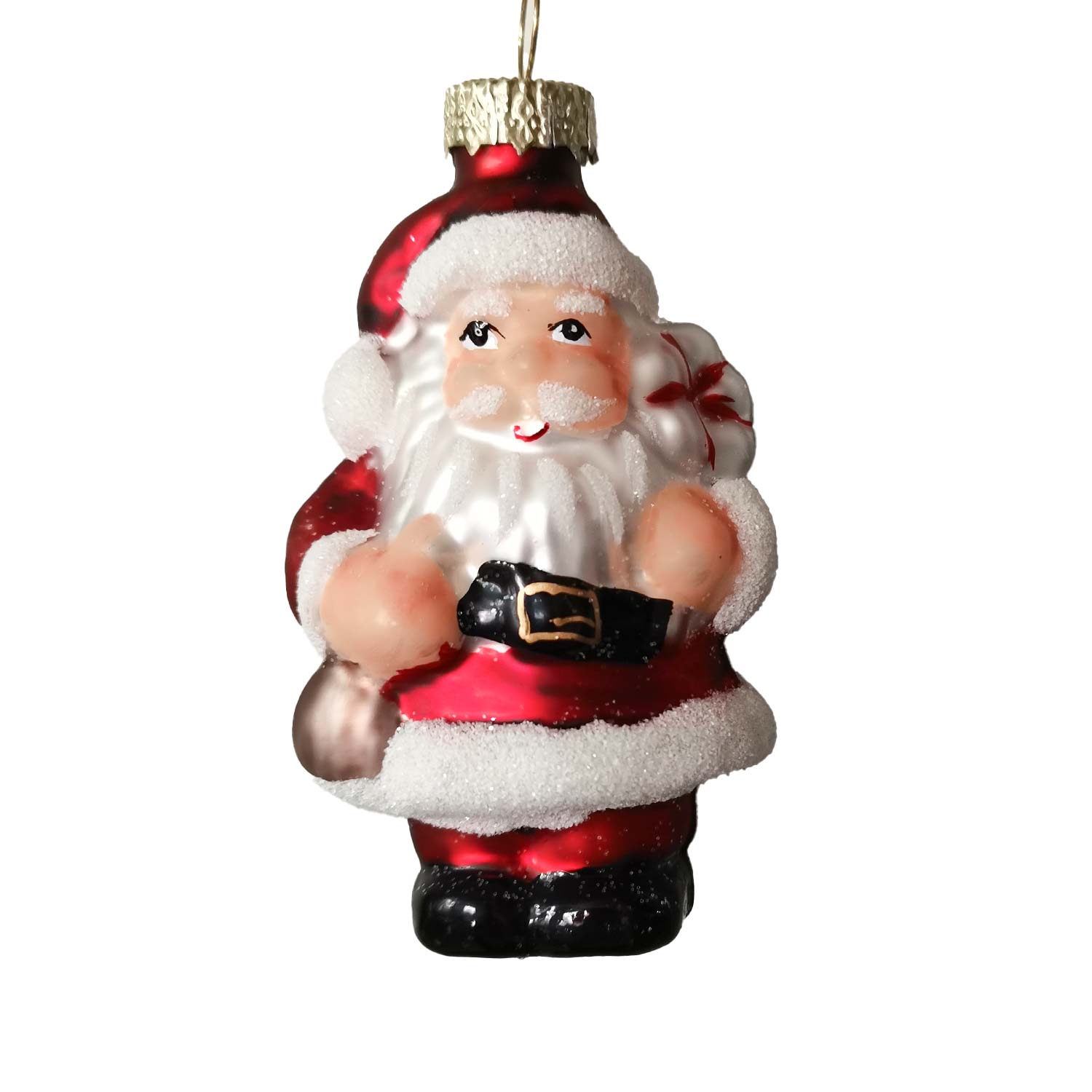 89087 Kalėdinis papuošalas JOY SANTA 8cm, stiklas - Image 1