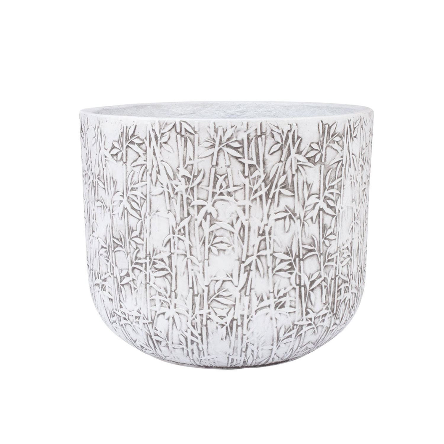 89165 Augalų laikiklis LOUNA D37xH30cm, baltas/pilkas - Image 1