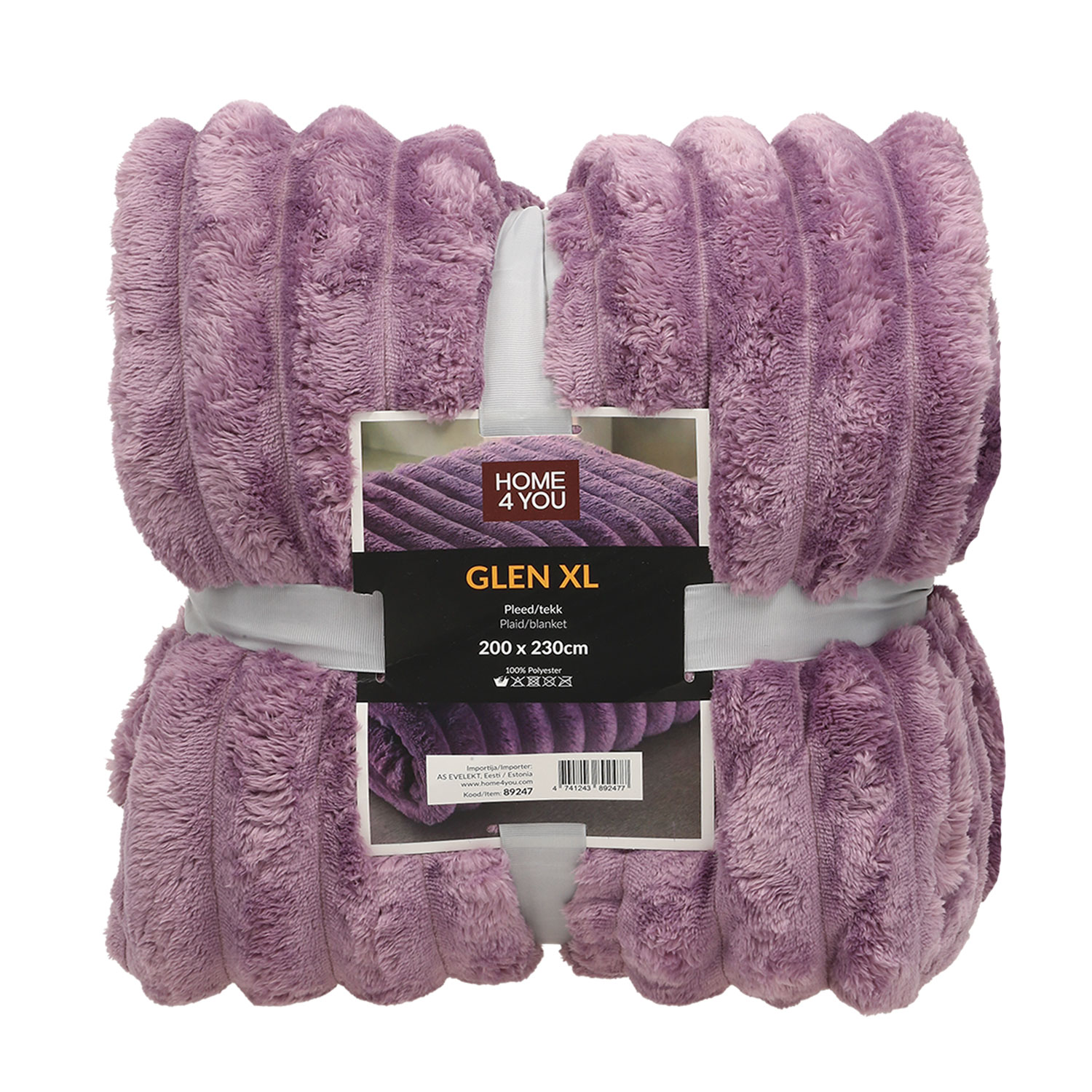 89247 Pledas GLEN XL 200x230cm, violetinės spalvos - Image 1