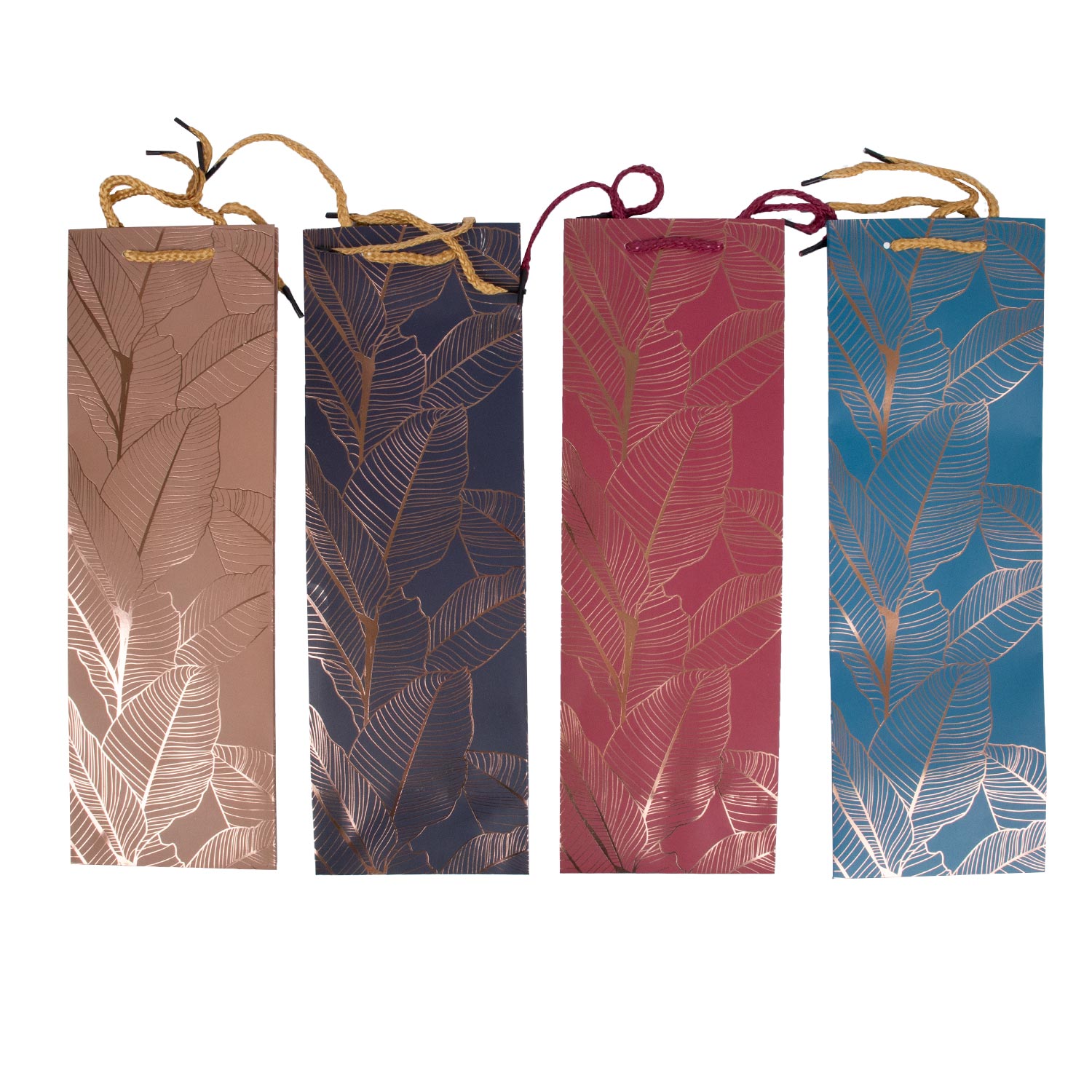 90638 Dovanų maišelis LEAF, 12x8x36cm, mišinys - Image 1