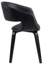 Valgomojo kėdė NOVA su porankiu, juoda - Image 3