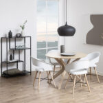 Valgomojo stalas DUNCAN D105xH75cm, šviesus ąžuolas - Image 3