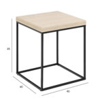 Kavos staliukas BAROSSA 40x40xH45cm, smėlio spalvos - Image 6