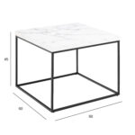 Kavos staliukas BAROSSA 60x60xH45cm, baltas - Image 6