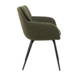 Valgomojo kėdė DORA su porankiu, žalia - Image 4