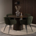 Valgomojo kėdė DORA su porankiu, žalia - Image 12