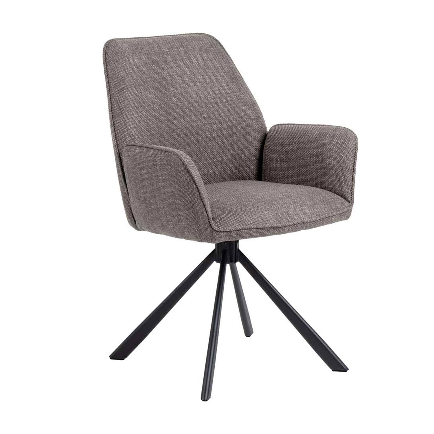 AC103739 Valgomojo kėdė GLENDA su porankiu, ruda - Image 1