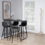 Baro kėdė WILMA pilka/juoda - Image 3