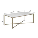 Kavos staliukas ALISMA 120x60xH46cm, baltas - Image 2