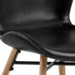 Kėdė BATILDA juoda PU / ąžuolas - Image 3