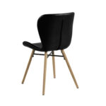 Kėdė BATILDA juoda PU / ąžuolas