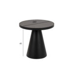 Kavos staliukas SOLI D45xH45cm, juodas - Image 5