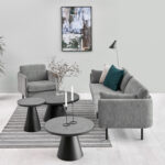 Kavos staliukas SOLI D45xH45cm, juodas - Image 4