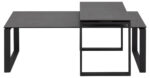Kavos staliukai 2vnt KATRINE 115x55xH37,5cm, 69x40xH45cm, juodi - Image 2
