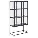 Stiklinė spintelė SEAFORD 77x35xH150cm, juoda