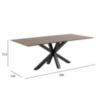 Valgomojo stalas HEAVEN 200x100xH75,5cm, rudos spalvos - Image 5