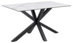 Valgomojo stalas HEAVEN 135x80xH75,5cm, baltas