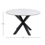 Valgomojo stalas HEAVEN D119xH75,5cm, baltas - Image 7