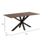 Valgomojo stalas HEAVEN 160x90xH75,5cm, rudos spalvos - Image 7