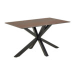 Valgomojo stalas HEAVEN 135x80xH75,5cm, rudos spalvos