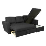 Kampinė sofa-lova WHITBY tamsiai pilka - Image 2