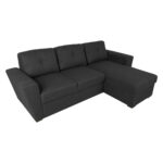 Kampinė sofa-lova WHITBY tamsiai pilka - Image 3