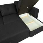 Kampinė sofa-lova WHITBY tamsiai pilka - Image 6