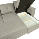 Kampinė sofa-lova WHITBY smėlio spalvos - Image 6