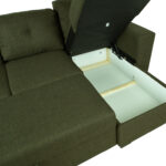 Kampinė sofa-lova WHITBY žalia - Image 6