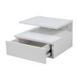 Naktinis staliukas ASHLAN 35x32xH22,5cm, baltas - Image 2