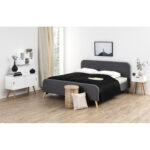 Naktinis staliukas MITRA 40x30xH61,5cm, baltas/ ąžuolinis - Image 5