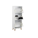 Batų spintelė MITRA 47x30xH133,5cm, 3 stalčiai, balta - Image 2