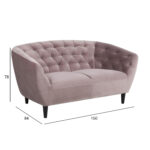 Sofa RIA 2-vietė, dulkėtos rožinės spalvos - Image 2