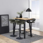 Baro stalas CHARA 117x58xH105cm, ąžuolas/juoda - Image 4